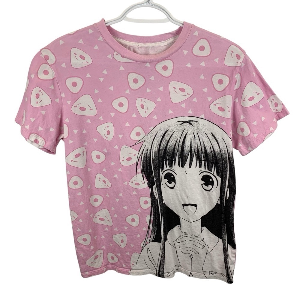 Fruits Basket sz S Tohru Honda Onigiri Women's Pink T-Shirt BoxLunch Exclusive